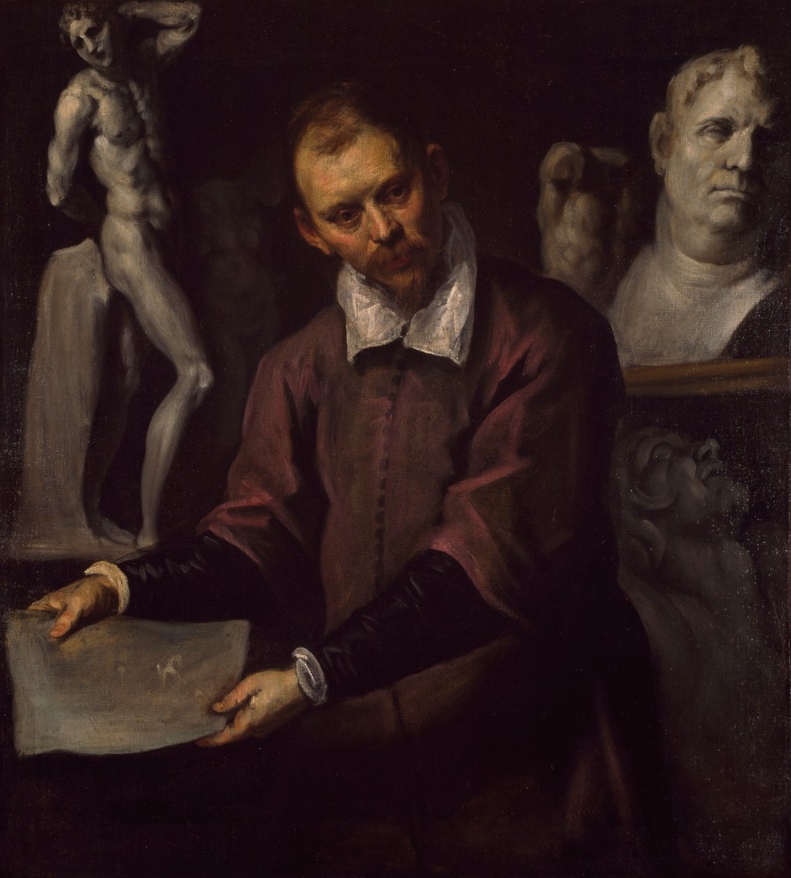 Miehen muotokuva, 1600-1610 tekijältä Palma Il Giovane