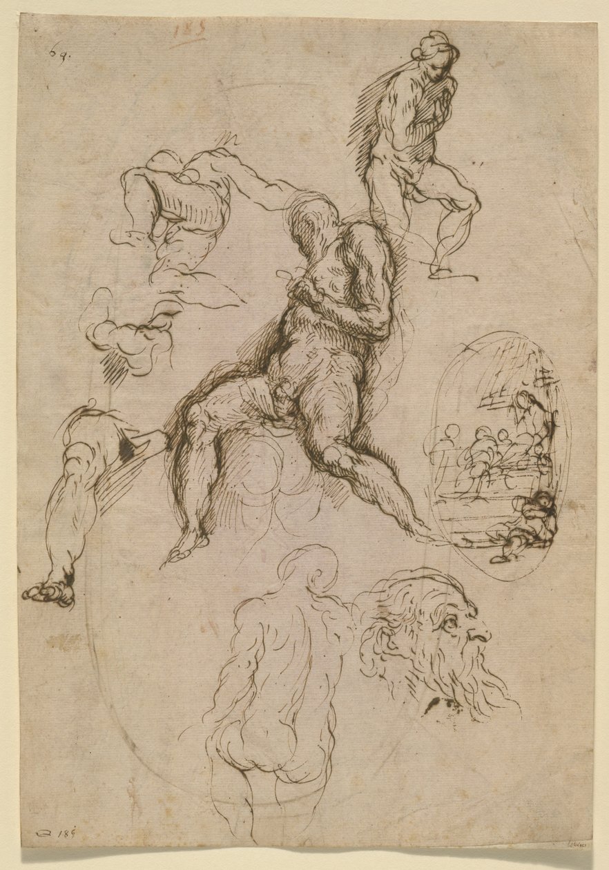 Arkki maalausta varten Salone del Maggior Consigliossa, Ducal Palace, Venetsia, n. 1578 tekijältä Palma Il Giovane