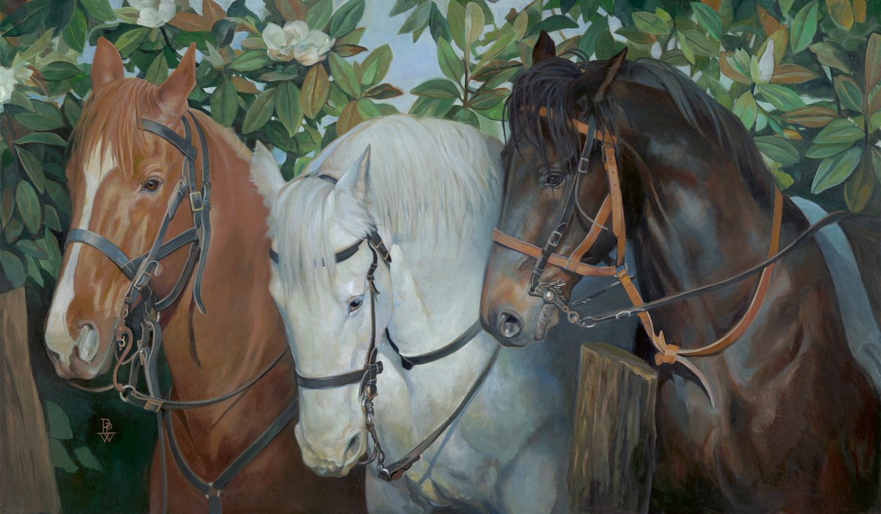 Pelastettu, 2014 (öljy kankaalle) tekijältä Pamela Patrick White