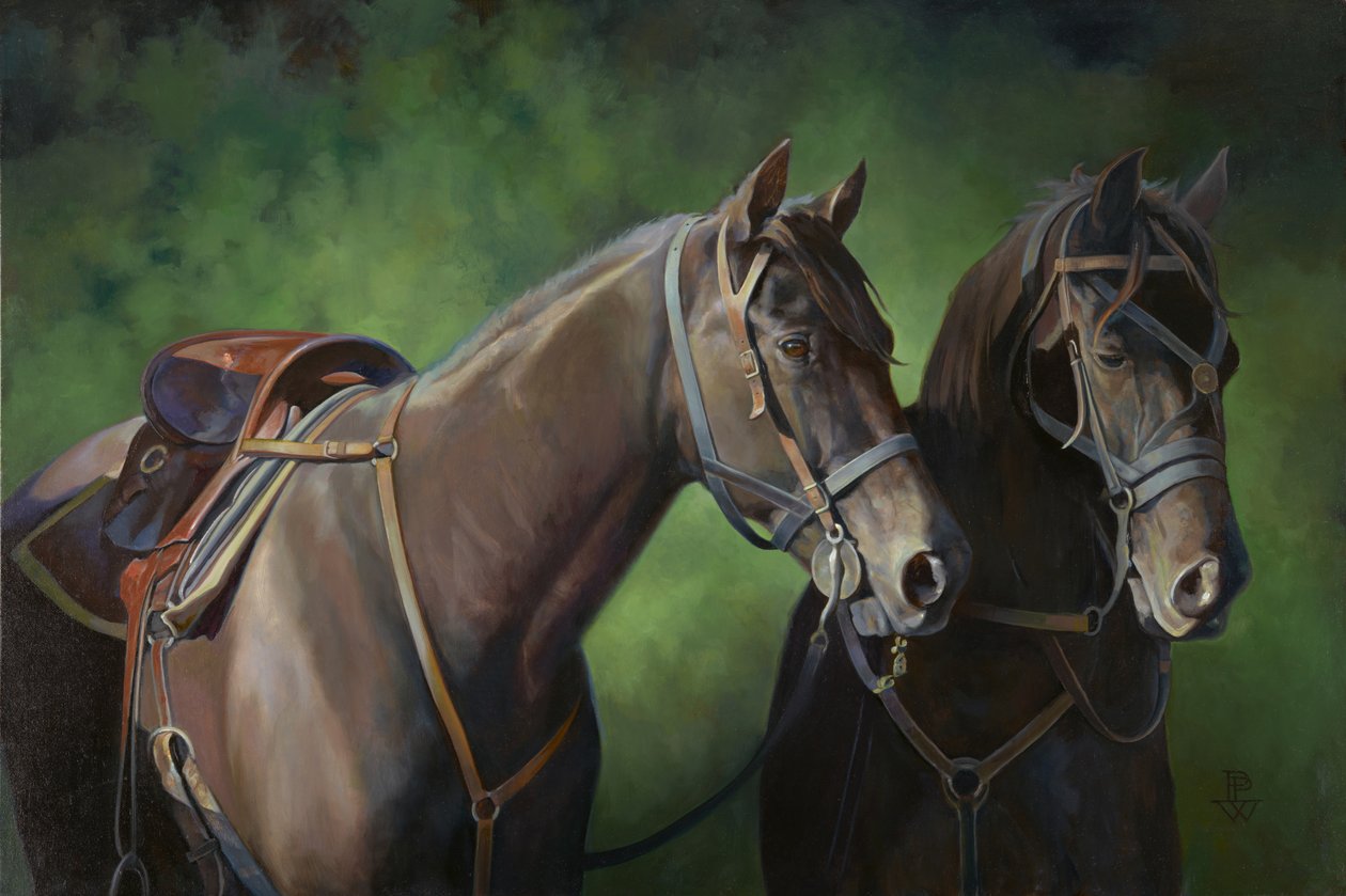Hiljaiset kumppanit, 2011 (öljy kankaalle) tekijältä Pamela Patrick White