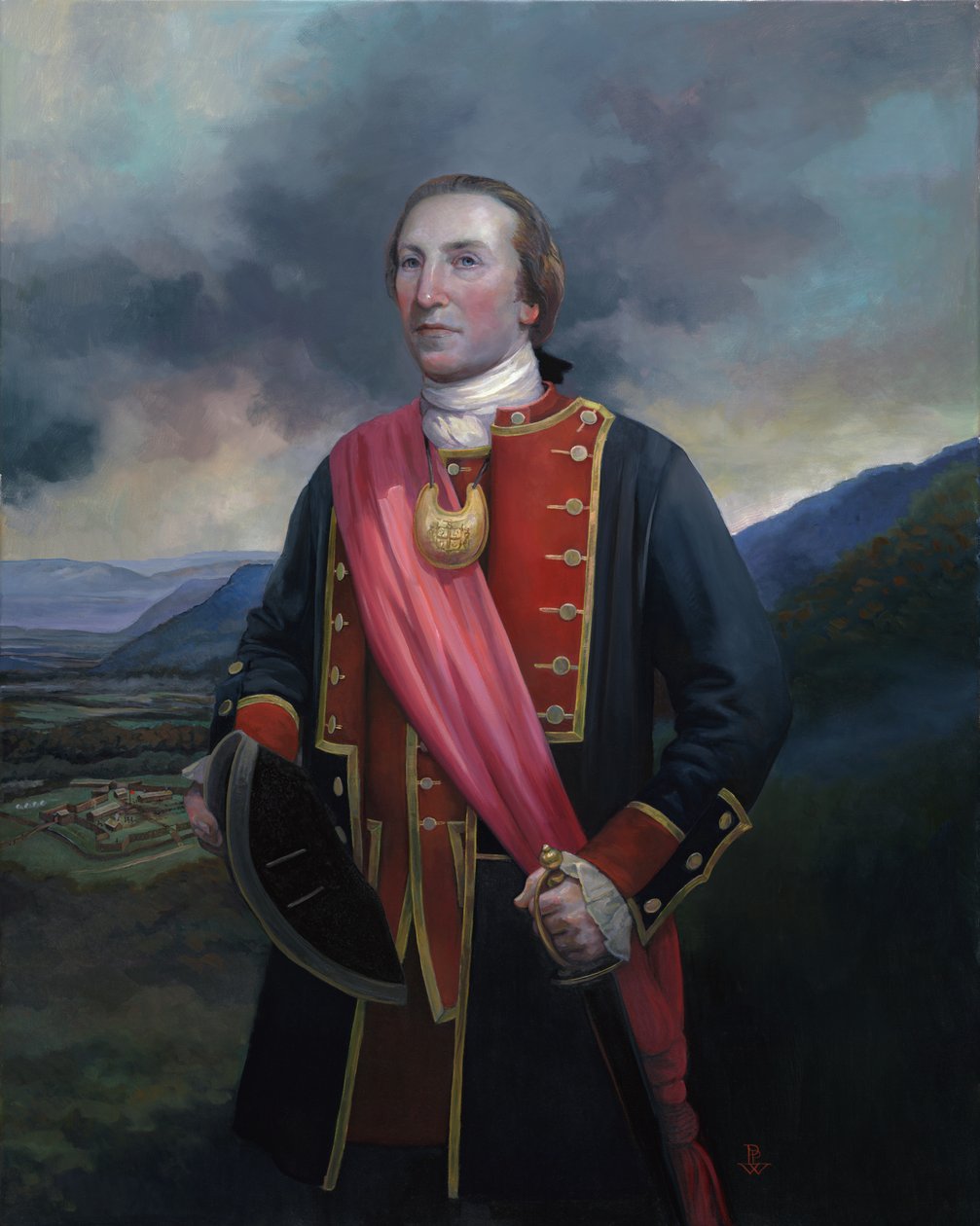 Nuori George Washington, 2014 (öljy kankaalle) tekijältä Pamela Patrick White