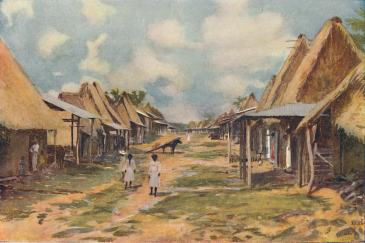 "A Native Village, Panama", 1916 tekijältä Panama Marine