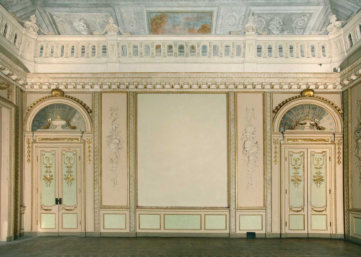 Näkymä seinävaatehuoneeseen, Villa Reale, Monza, Lombardia, Italia, Italia tekijältä Pandolfo Reschi