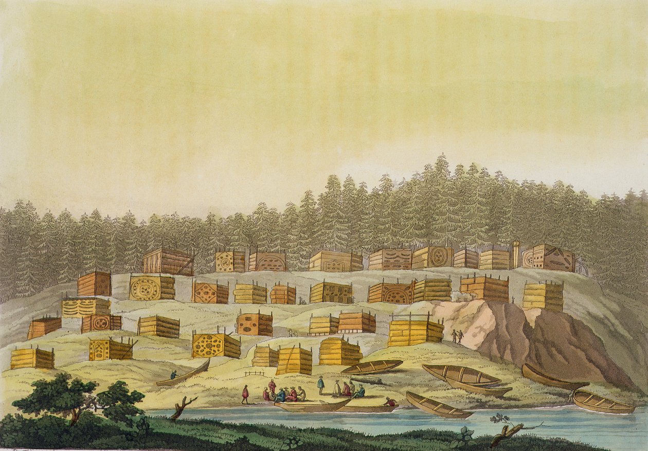 Indian Village, New Georgia, Alaska (värikaiverrus) tekijältä Paolo Fumagalli