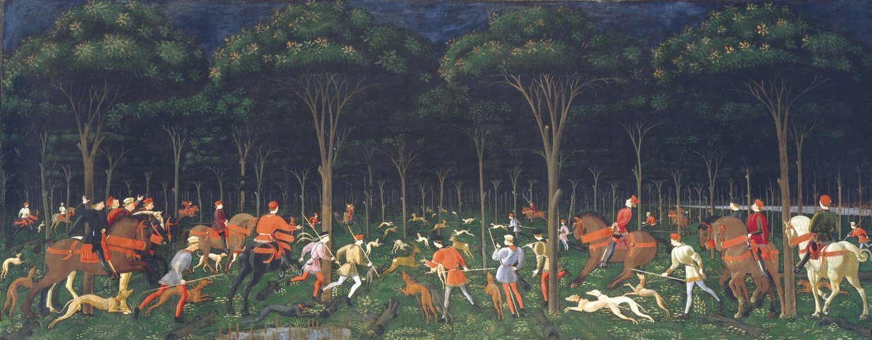Caccia notturna tekijältä Paolo Uccello