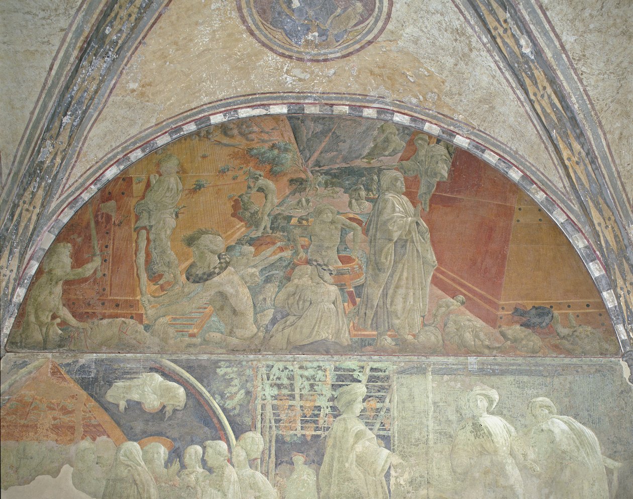 Flood and Waters Subsiding, Green Cloister, 1447-48 tekijältä Paolo Uccello
