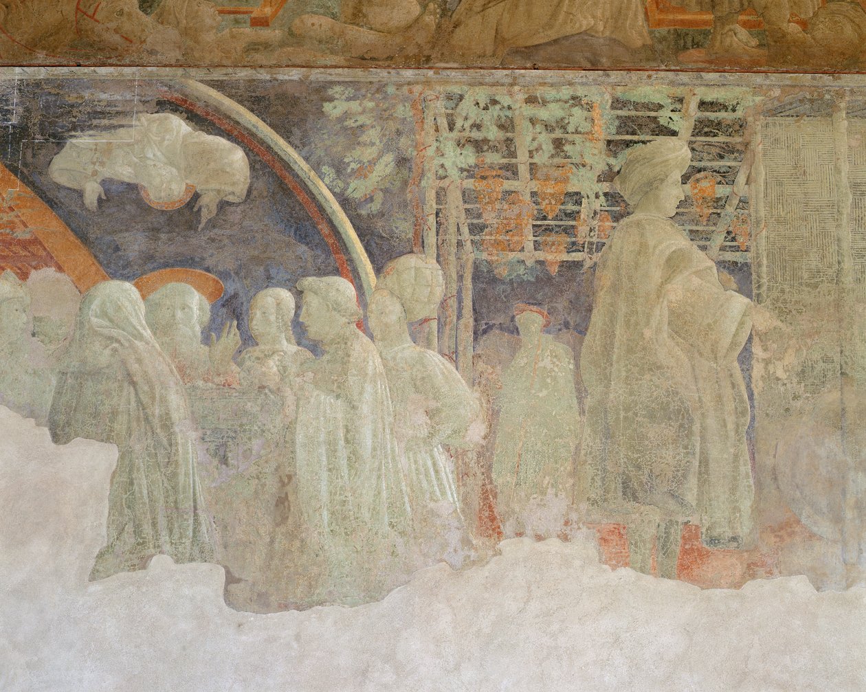 Nooan uhri ja Nooan juoppo, Green Cloister, 1447-48 tekijältä Paolo Uccello