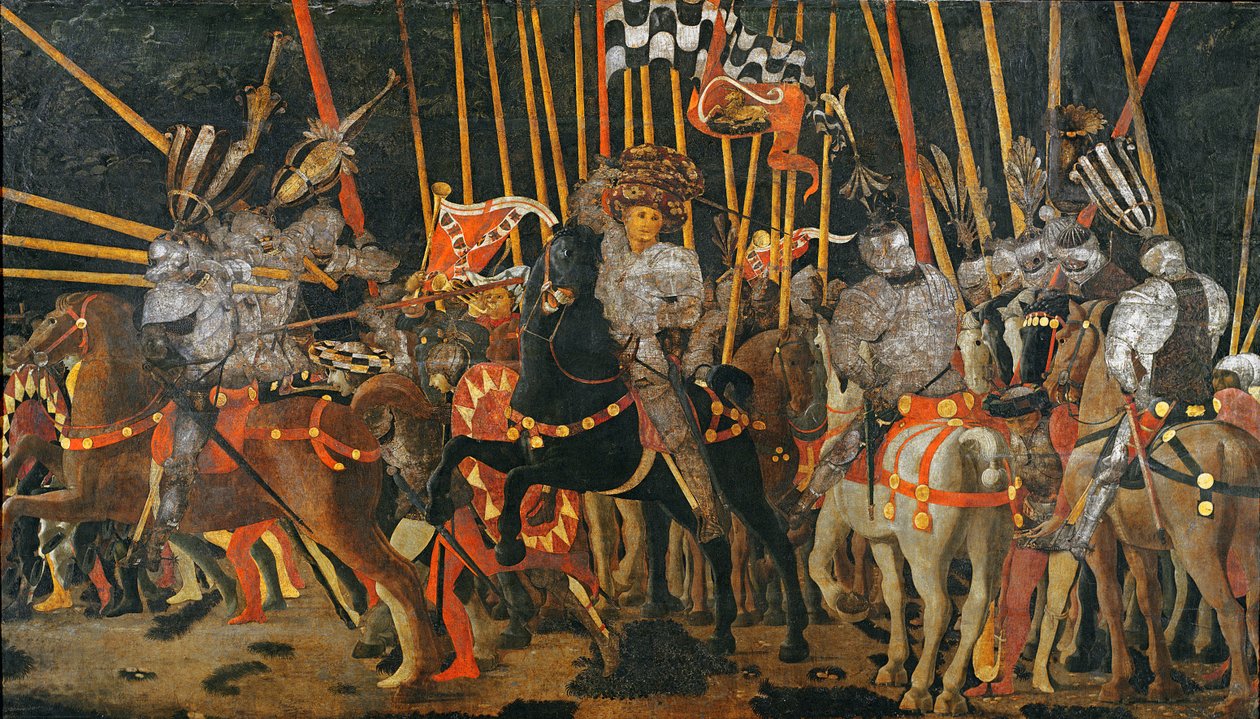 San Romanon taistelu vuonna 1432, noin 1456 tekijältä Paolo Uccello