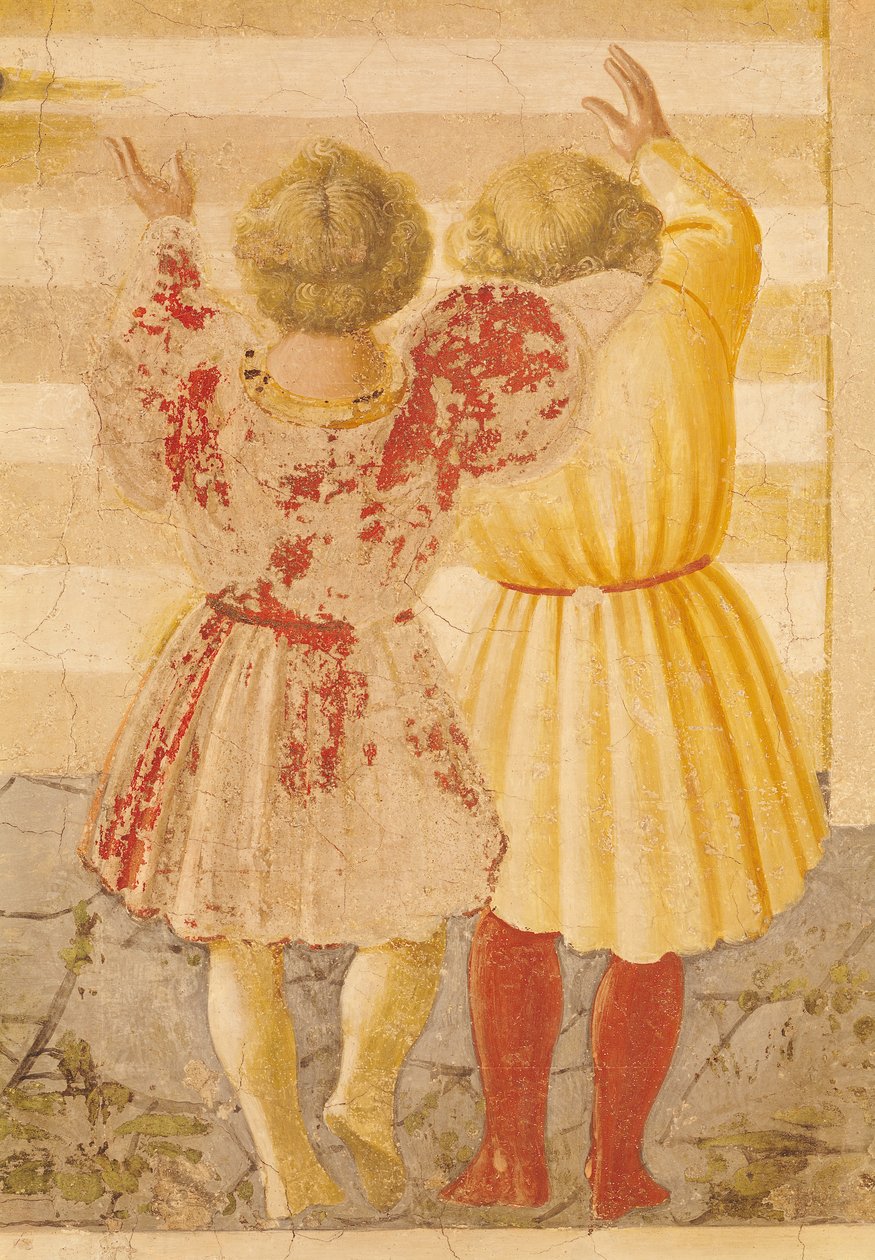 Marian esitys temppelissä, 1433-34 (yksityiskohta) tekijältä Paolo Uccello