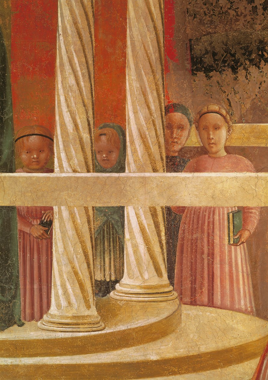 Marian esittäytyminen temppelissä, 1433-34 (yksityiskohta) tekijältä Paolo Uccello