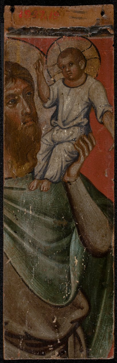 Arkkienkeli Mikael (paneelin kääntöpuoli), 1300-luvun puoliväli (tempera paneelissa) (katso myös 5242335-37) tekijältä Paolo Veneziano