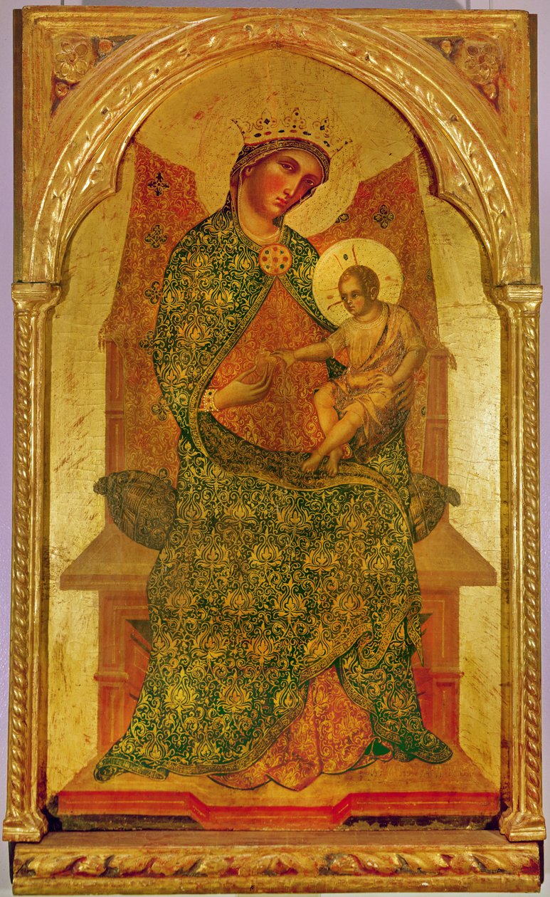 Neitsyt ja lapsi polyptyykin, 1354, keskipaneelissa (tempera paneelissa) tekijältä Paolo Veneziano