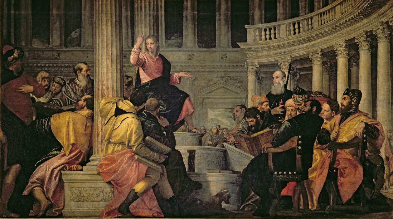 Kristus lääkäreiden kanssa temppelissä, 1548 tekijältä Paolo Veronese