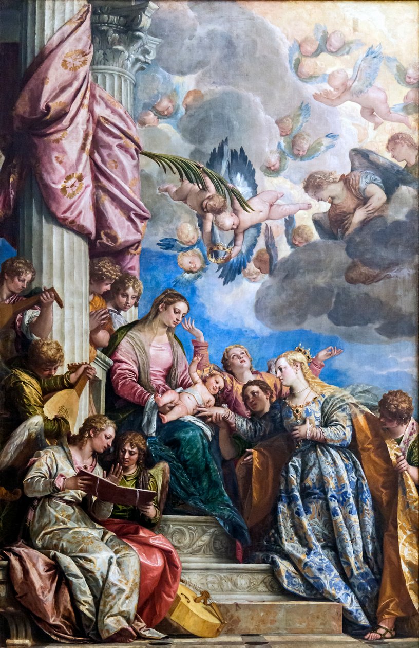Pyhän Katariinan mystinen avioliitto tekijältä Paolo Veronese