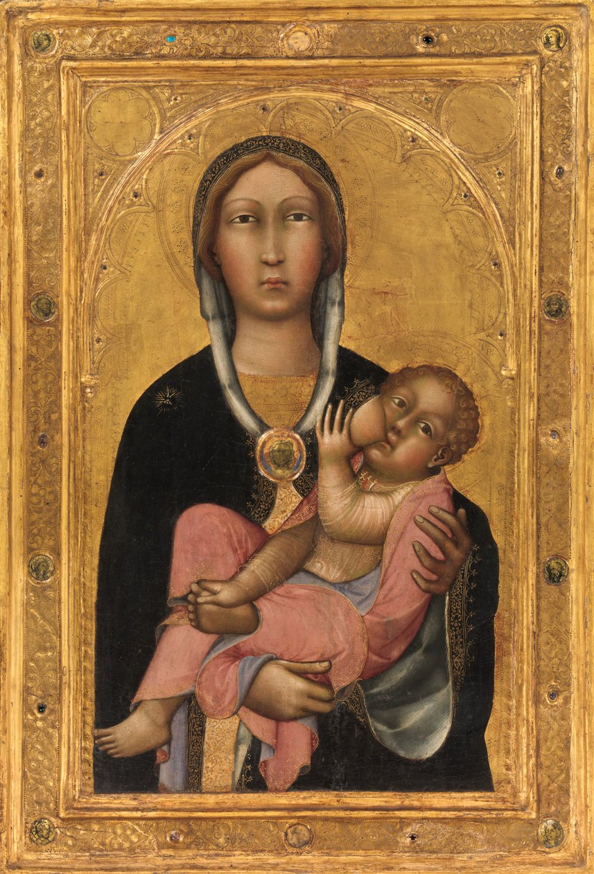 Madonna ja lapsi, n. 1370 (tempera puulla, kultainen maa) tekijältä Paolo di Giovanni Fei