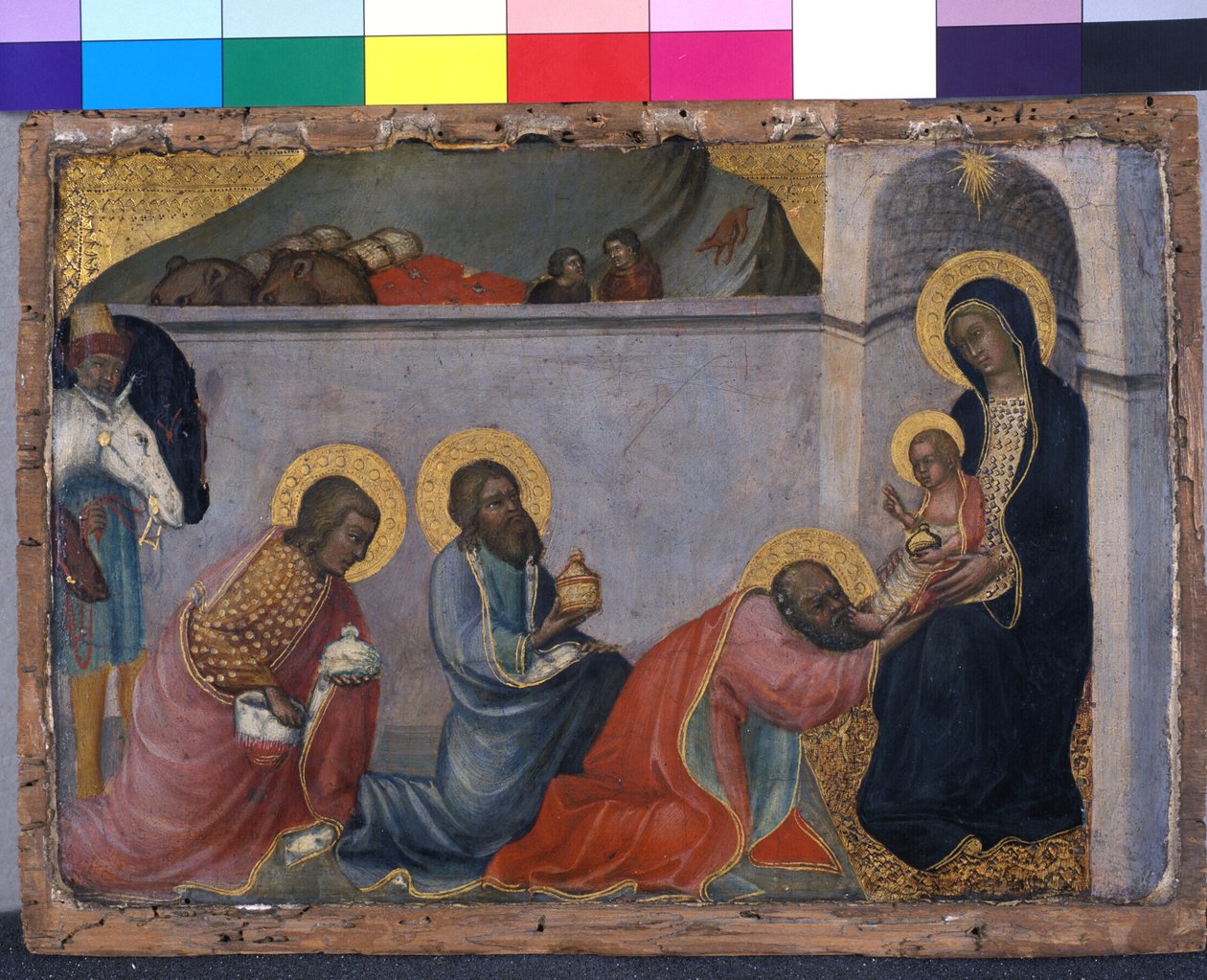 The Adoration of the Magi, n.1400 (tempera puulla) tekijältä Paolo di Giovanni Fei