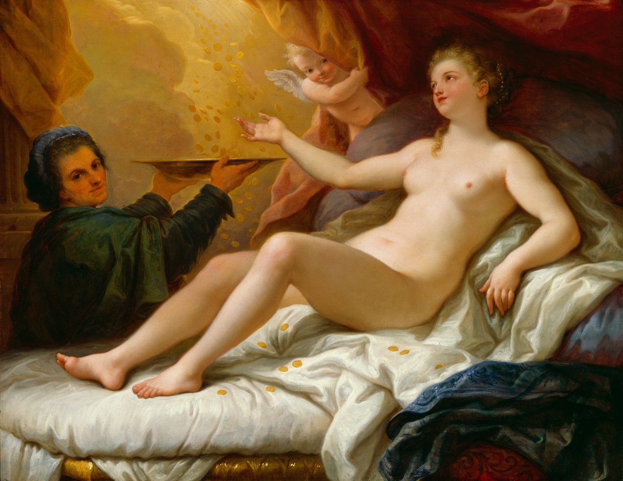 Danae, n. 170515 (öljy kankaalle asennettu masoniitille) tekijältä Paolo di Matteis