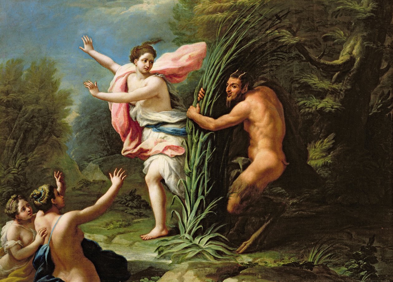 Pan ja Syrinx (öljy) tekijältä Paolo di Matteis