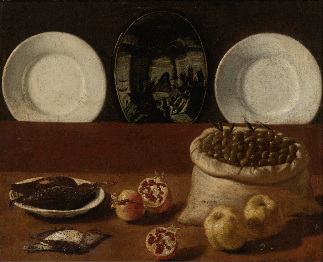 ""Nature morte aux assiettes, sac d