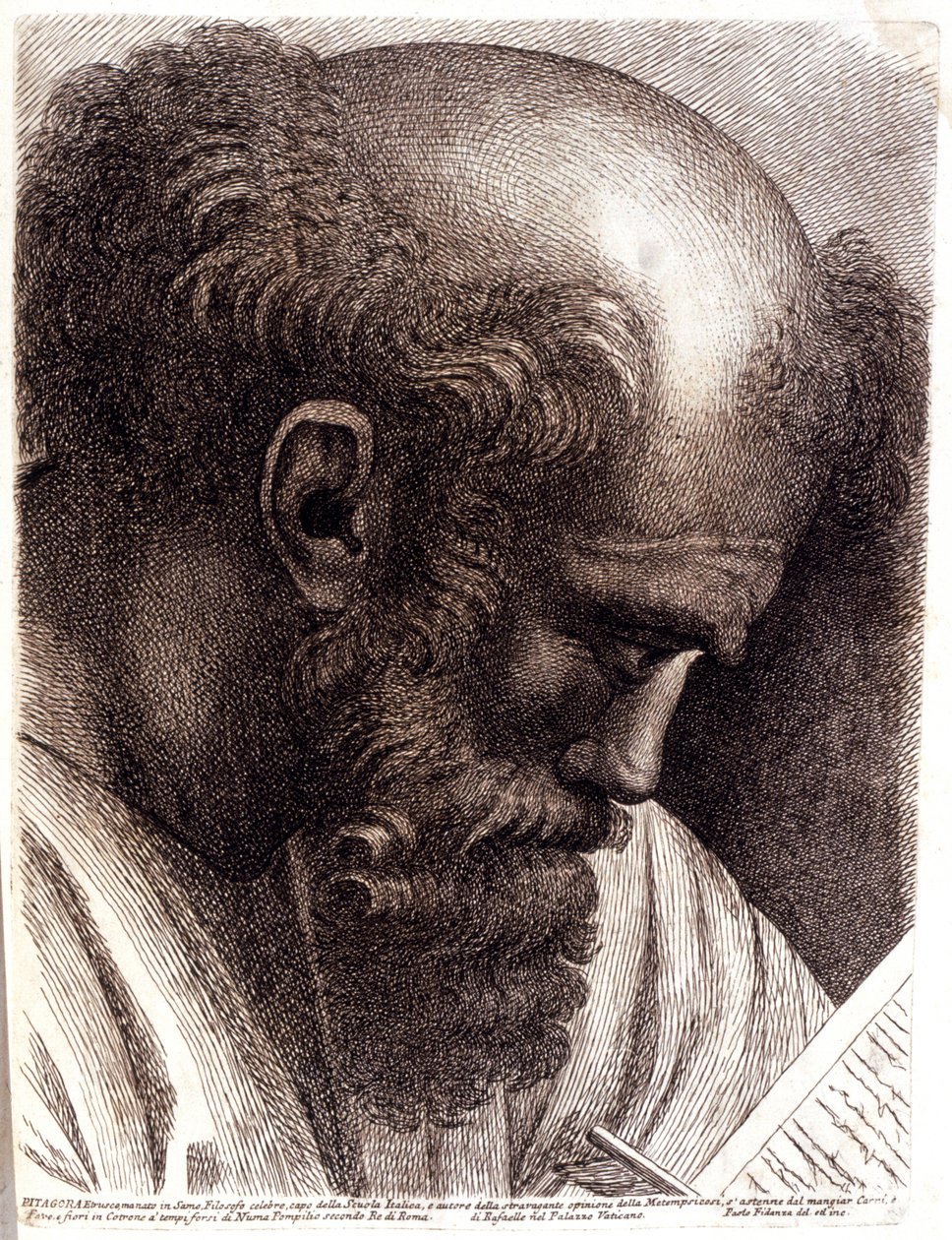 PITHAGORAS. 1757-1760 (kaiverrus). tekijältä Paolo Fidanza