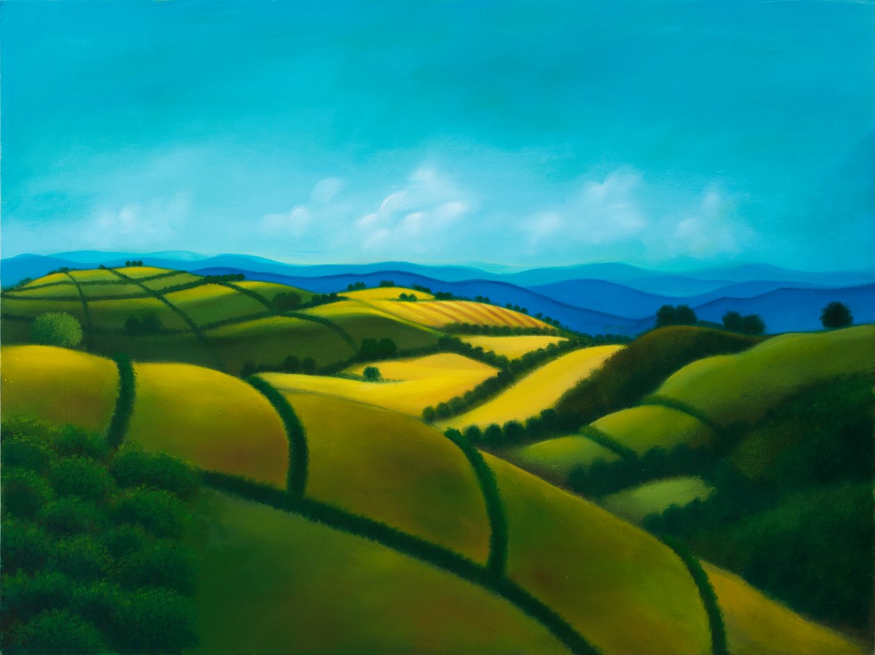 Paysage n°4: I colli bolognesi, 2022 (öljy kartongille) tekijältä Paolo Perfranceschi