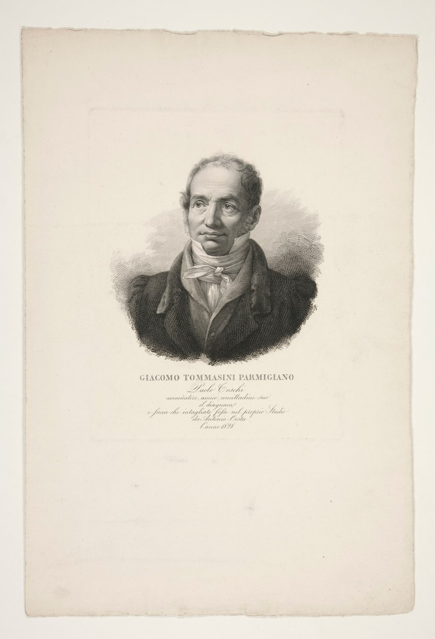 Giacomo Tommasini Parmesanin muotokuva tekijältä Paolo Toschi