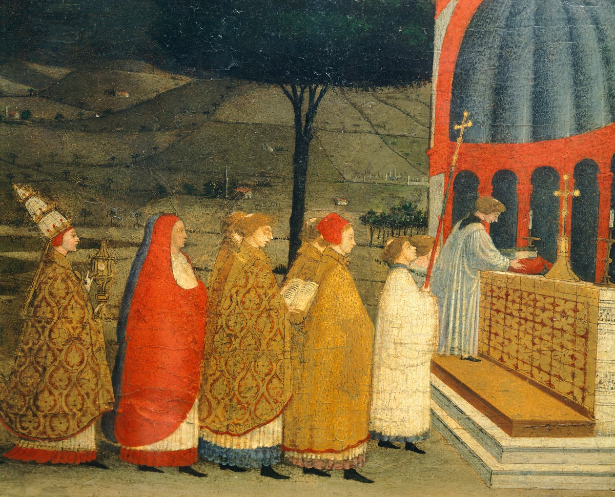 Paolo Uccellon (1397-1475) Predella of Miracle of Profaned Host, yksityiskohta tekijältä Paolo Uccello