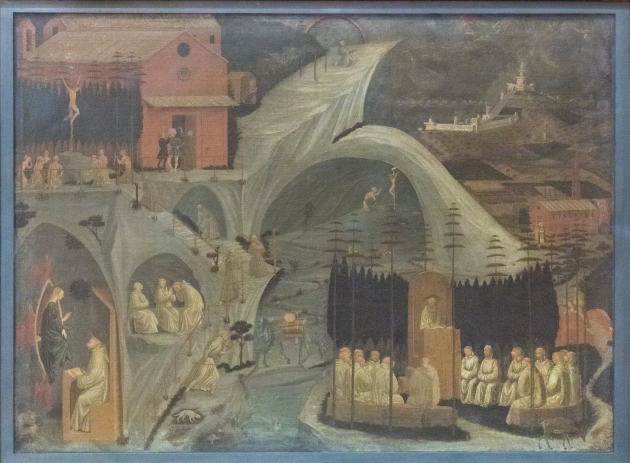 Kohtauksia luostarielämästä (Tebaide) tekijältä Paolo Uccello