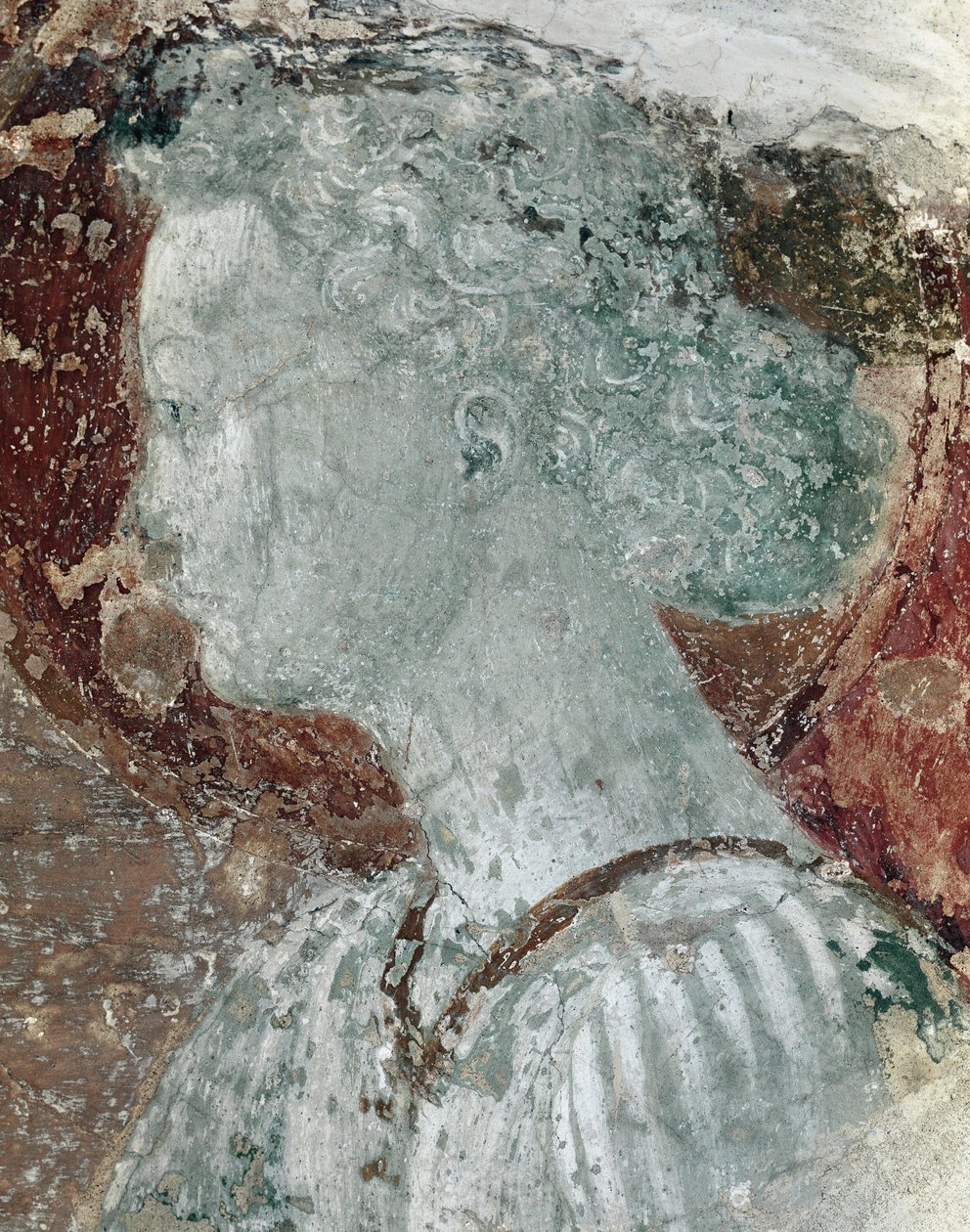 Kohtauksia luostarielämästä: enkelin pää Detail (Fresko tekijältä Paolo Uccello