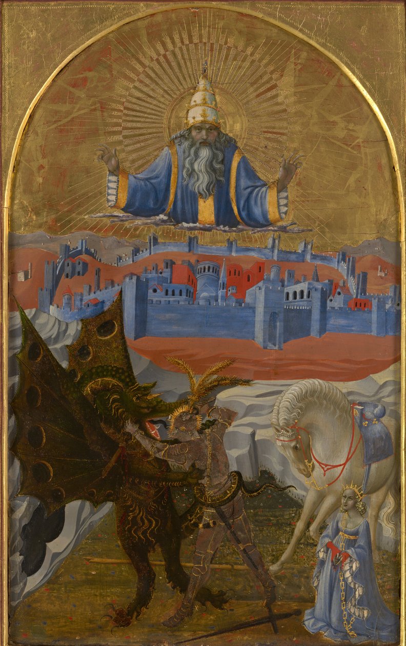 St. Georg tötet den Drachen tekijältä Paolo Uccello