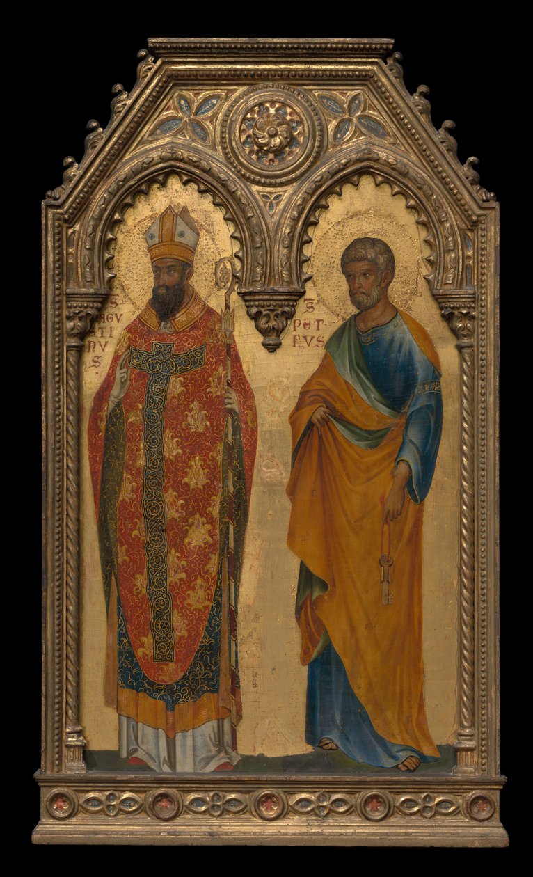 Pyhät Augustinus ja Pietari, noin 1350 tekijältä Paolo Veneziano