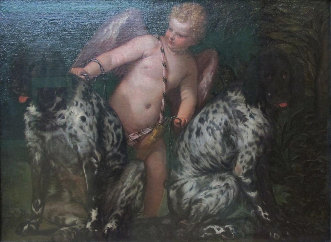 Amor kahden koiran kanssa tekijältä Paolo Veronese