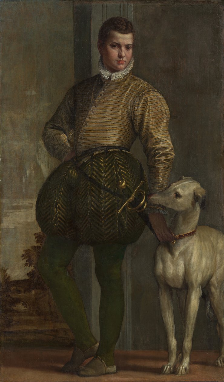 Poika vinttikoiran kanssa, mahdollisesti 1570-luku. tekijältä Paolo Veronese