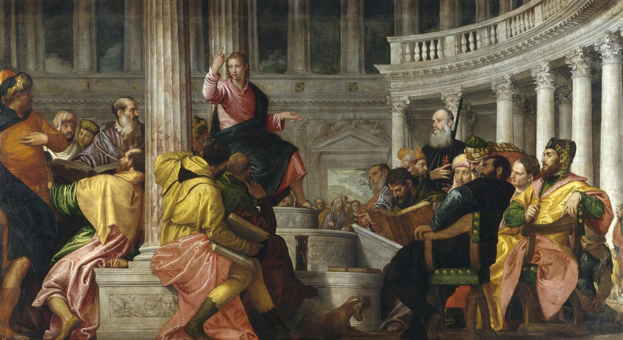Kristus lääkäreiden joukossa tekijältä Paolo Veronese