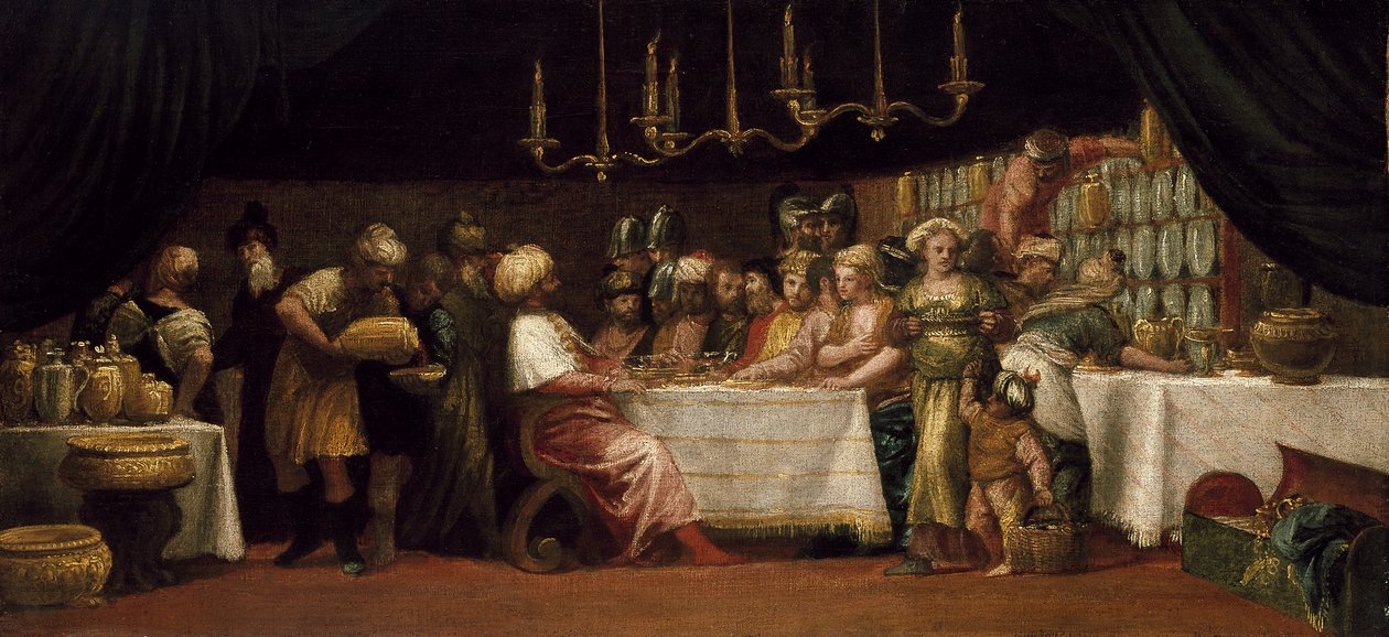 Judith juhlii Holofernes tekijältä Paolo Veronese