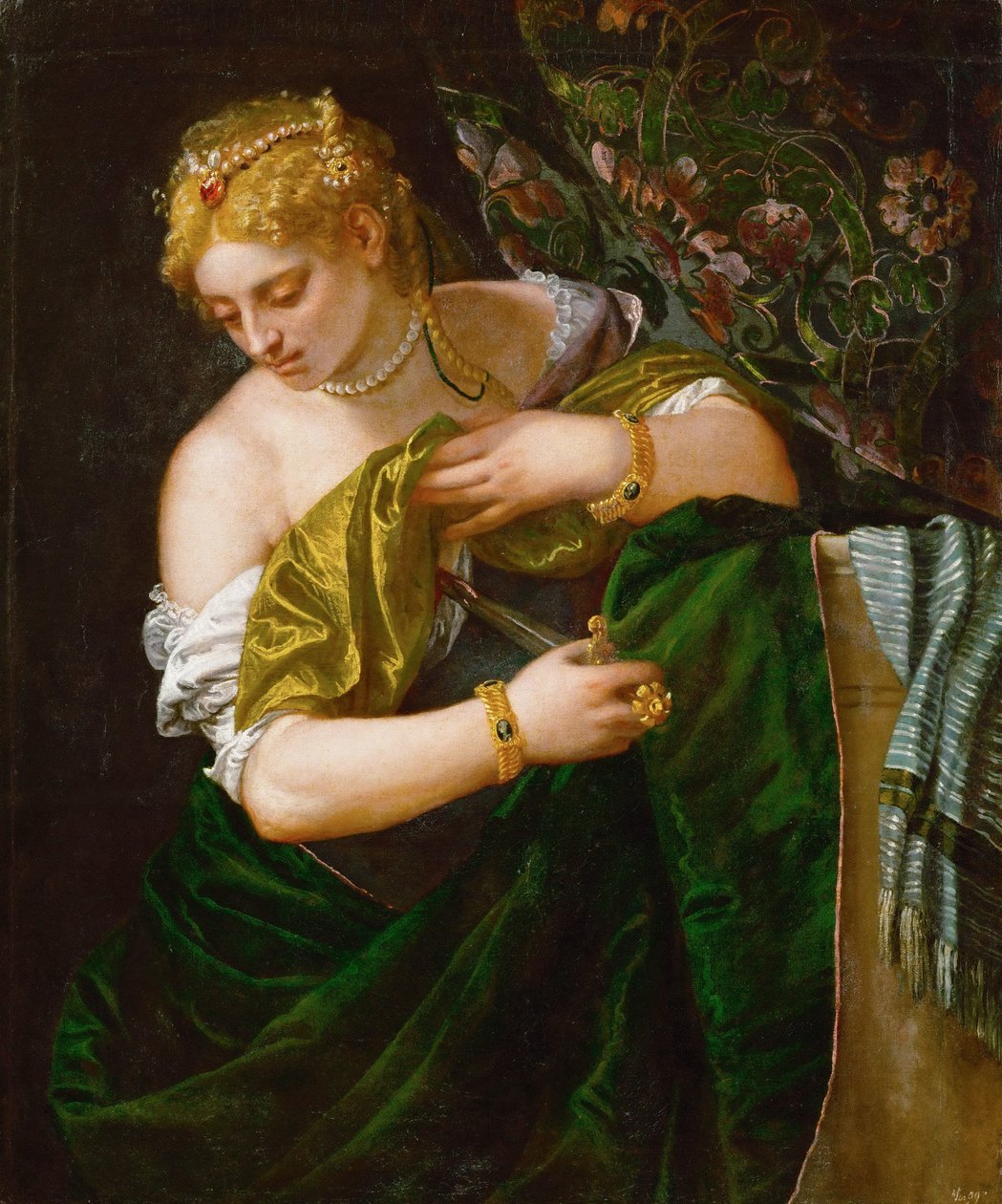 Lucretia, noin 1583 tekijältä Paolo Veronese