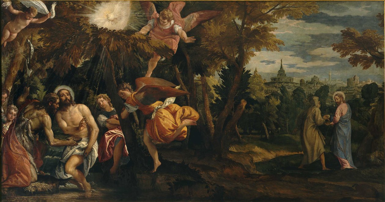 Kristuksen kaste ja kiusaukset, 1582. tekijältä Paolo Veronese