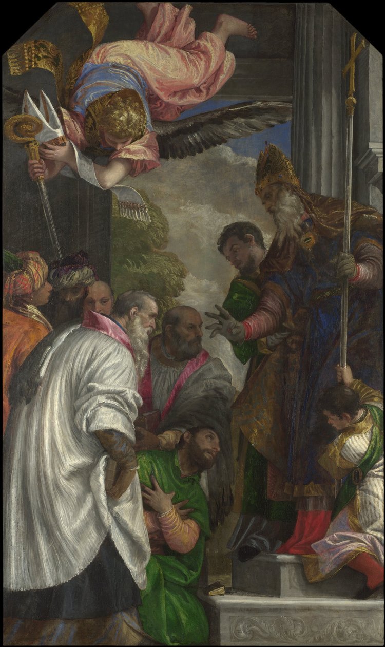 Pyhän Nikolauksen vihkiminen, 1562 tekijältä Paolo Veronese