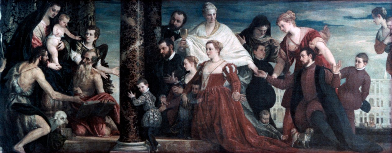Madonna ja Cuccina-perhe, 1571 tekijältä Paolo Veronese