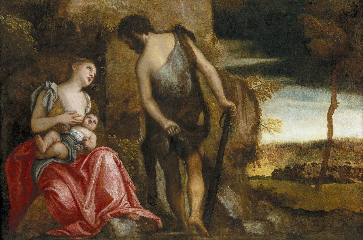 Kainin perhe vaeltamassa tekijältä Paolo Veronese