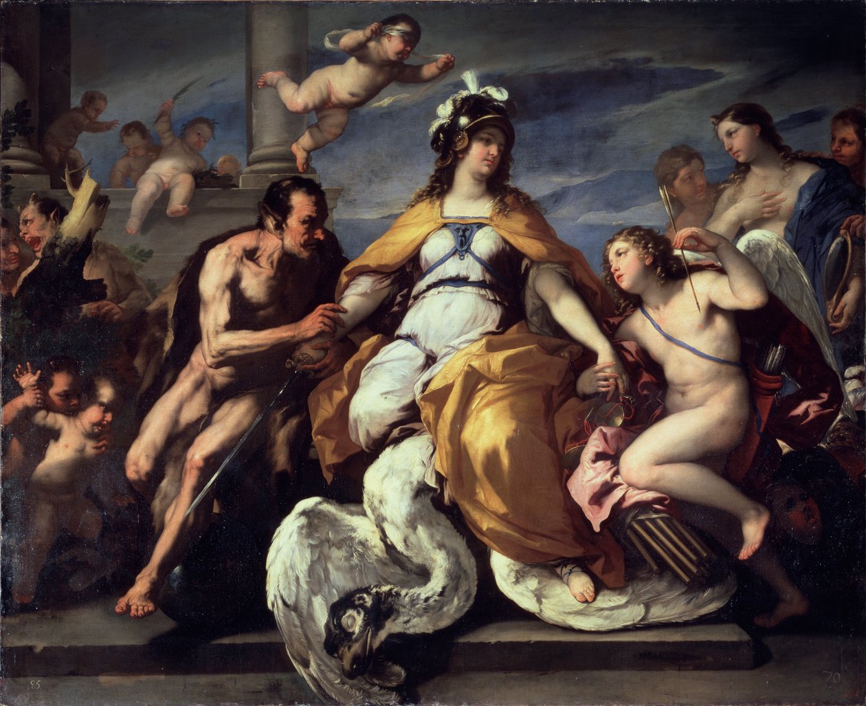 "Rakkaus ja paheet riisuvat aseista tuomion", 1600-luvun loppu tai 1700-luvun alku tekijältä Paolo de