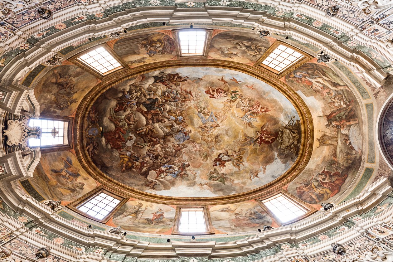 San Cataldon katedraali, San Cataldon kappeli, San Cataldon kunniaksi freskoitu holvi, Taranto, Apulia (kuva) tekijältä Paolo di Matteis