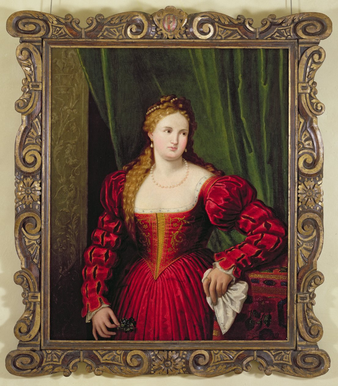 Violanten muotokuva, Palma Vecchion tytär, 1530-35 tekijältä Paris Bordone