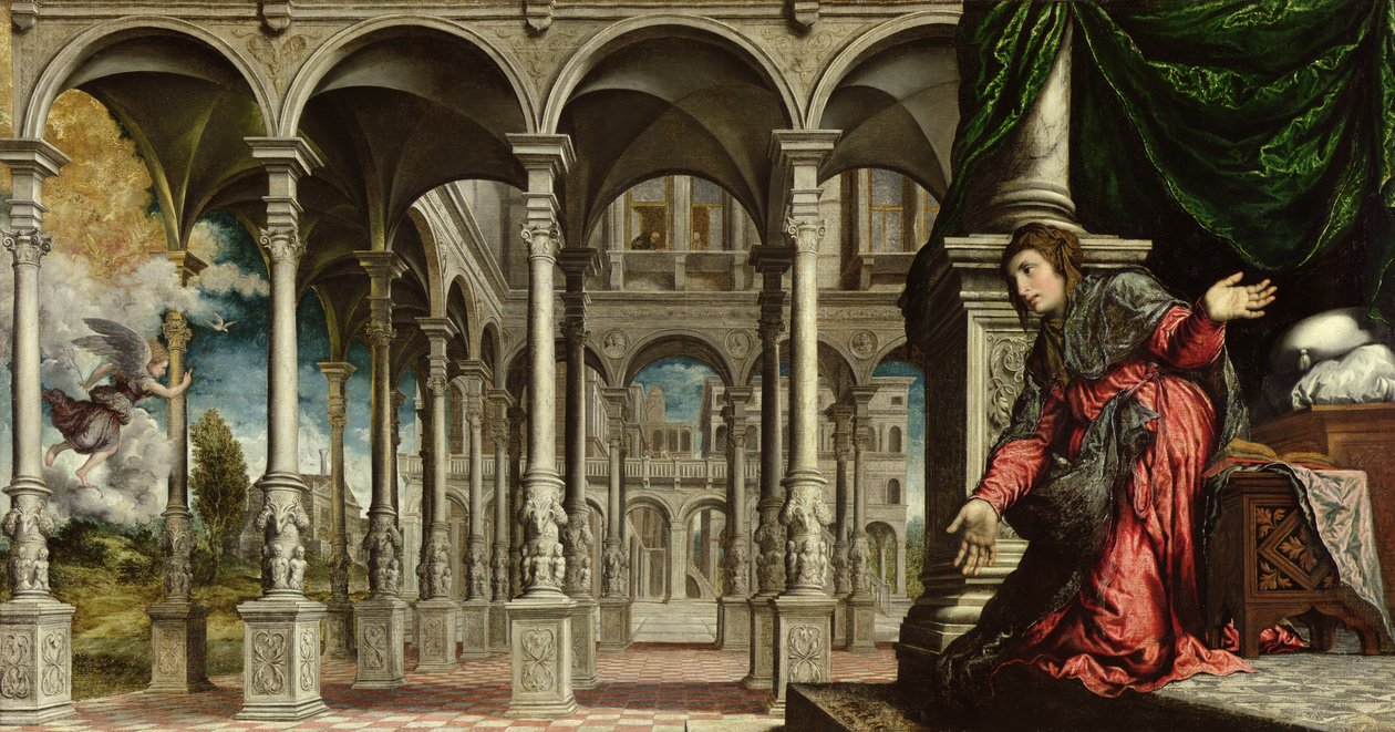 The Annunciation, 1545-50 (katso lisätietoja numerosta 89724) tekijältä Paris Bordone