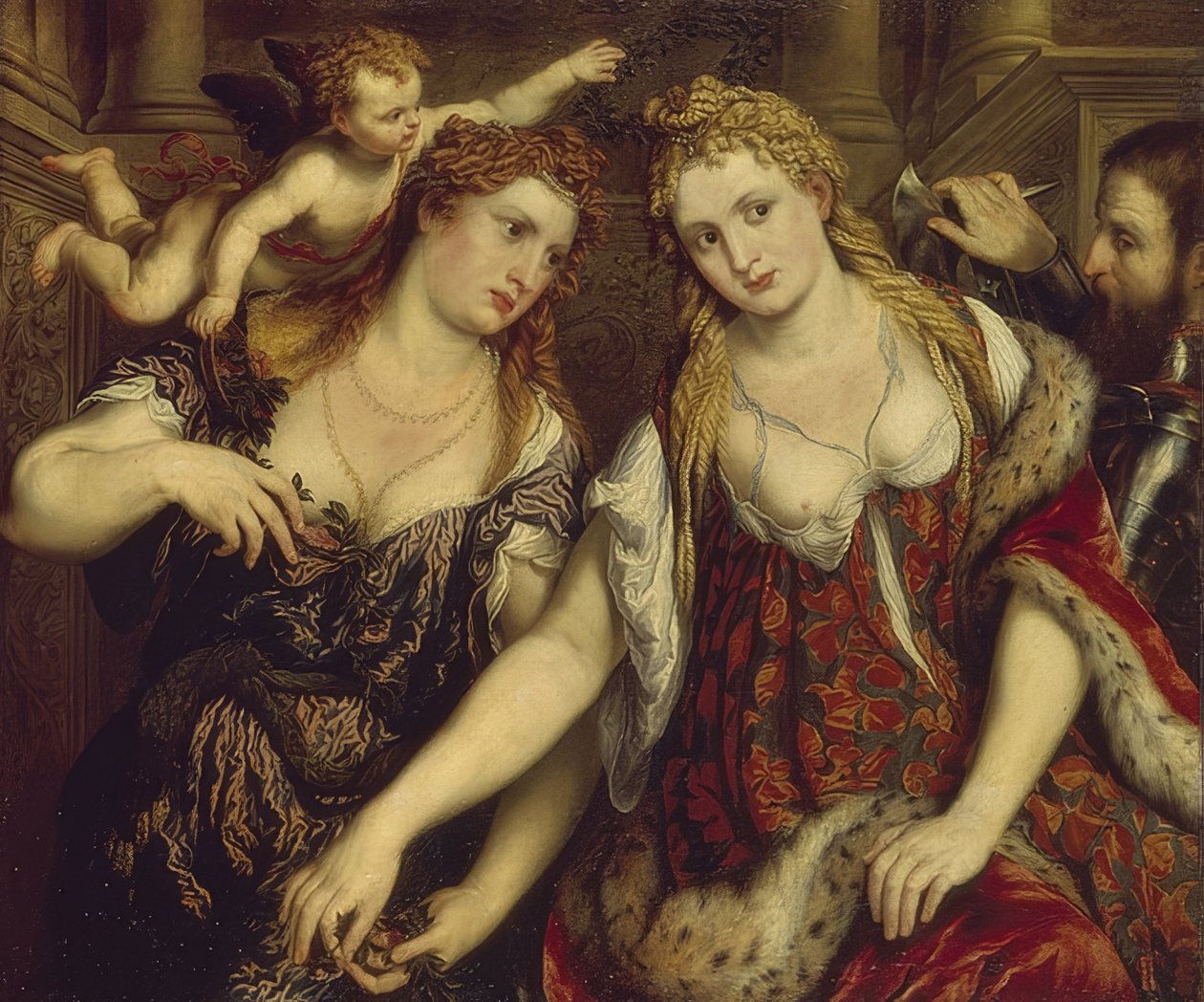 Flora, Venus, Mars ja Cupid. 1550-luku tekijältä Paris Bordone