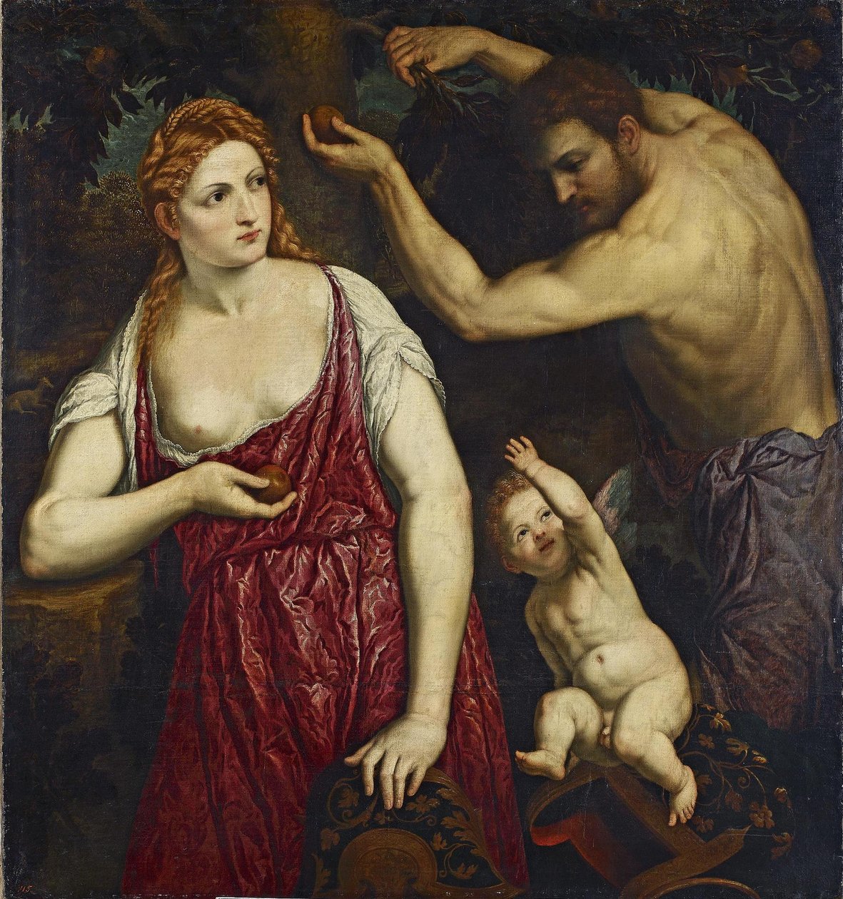 Mars, Venus ja Amor tekijältä Paris Bordone