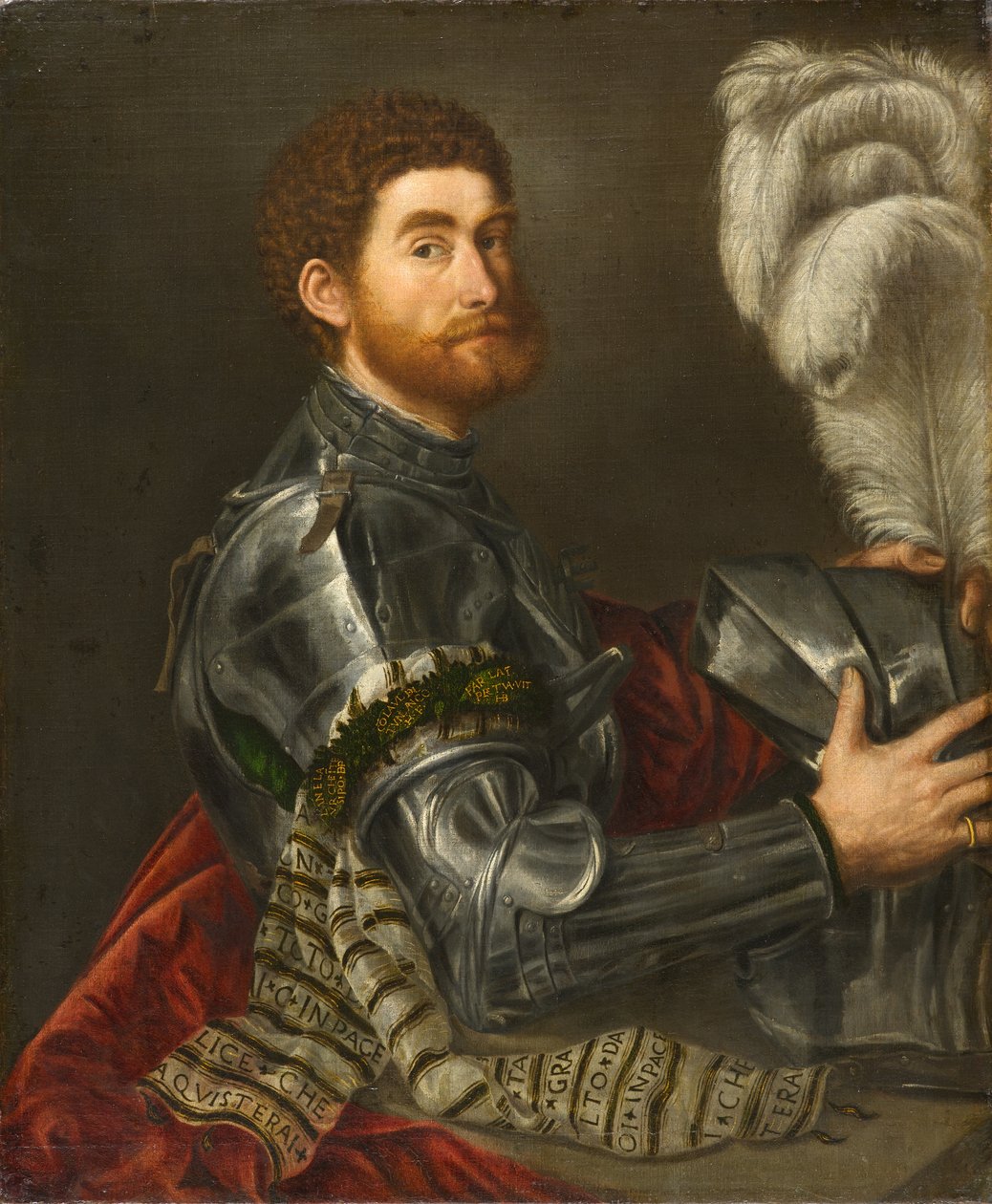 Muotokuva miehestä haarniskassa, noin 1535-1540. tekijältä Paris Bordone
