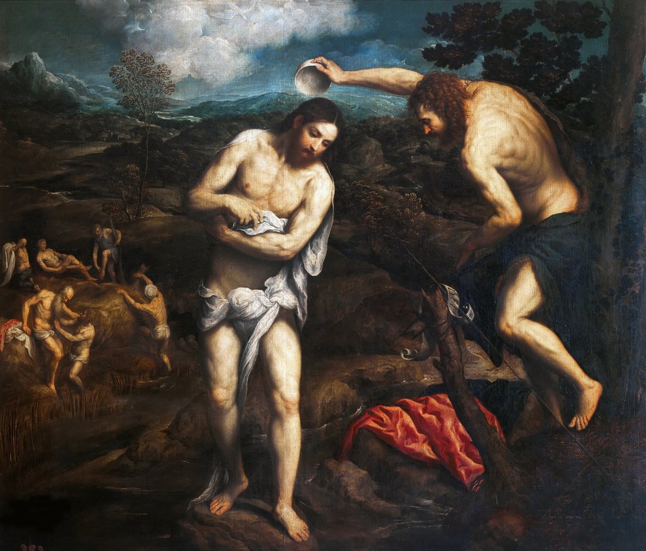 Kristuksen kaste, 1548-1551. tekijältä Paris Bordone