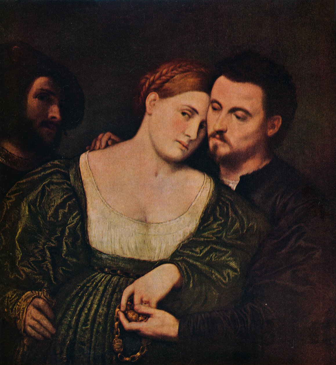 The Lovers, 1525-1530 c1940 tekijältä Paris Bordone