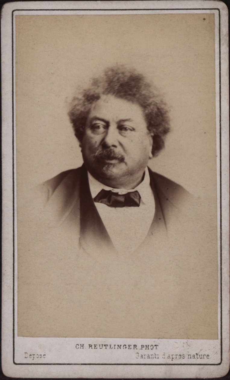 Kirjailija Alexandre Dumasin isä 1802-1870, n. 1868. tekijältä Paris . Photo studio Reutlinger